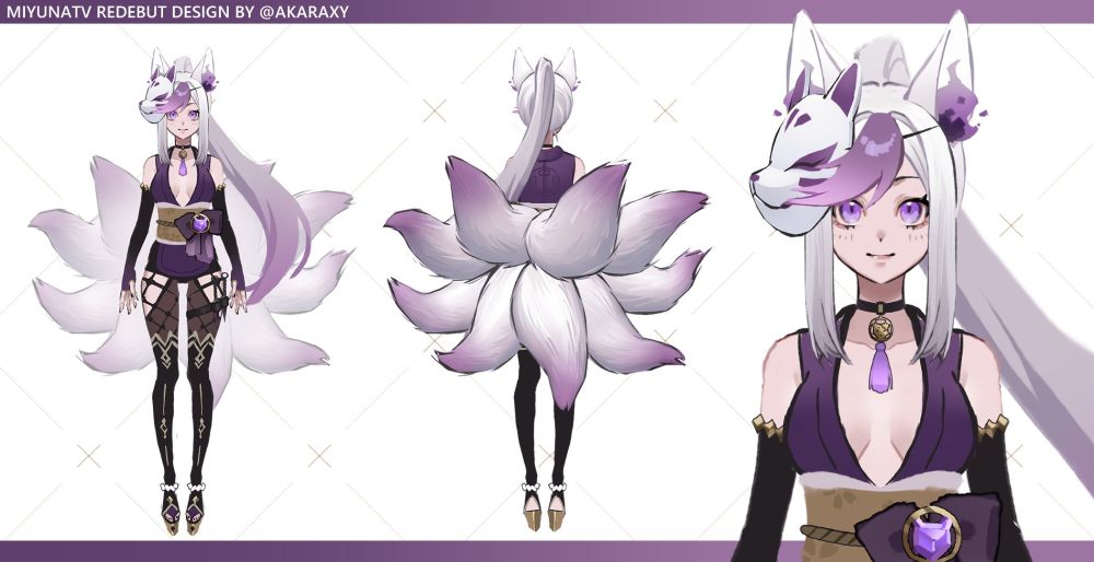 redebut design for MiyunaTV vtuber