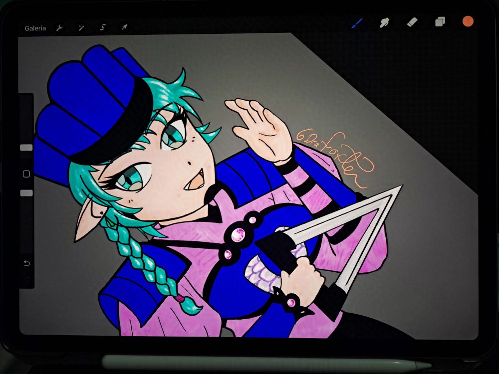 Chibi seiran drawing saying hi.