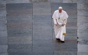 Image of Pope Francis walking 