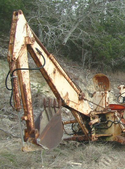 Case 210B backhoe, old and rusty