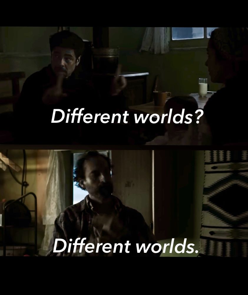 Scene from Sicario 2 with deaf parents of a baby with hearing. 