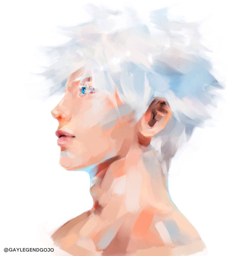 portrait study/headshot of gojo