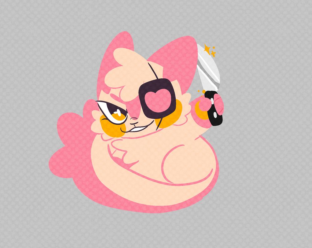 azazel the pachirisu pulling a knife out of his tail!!! 