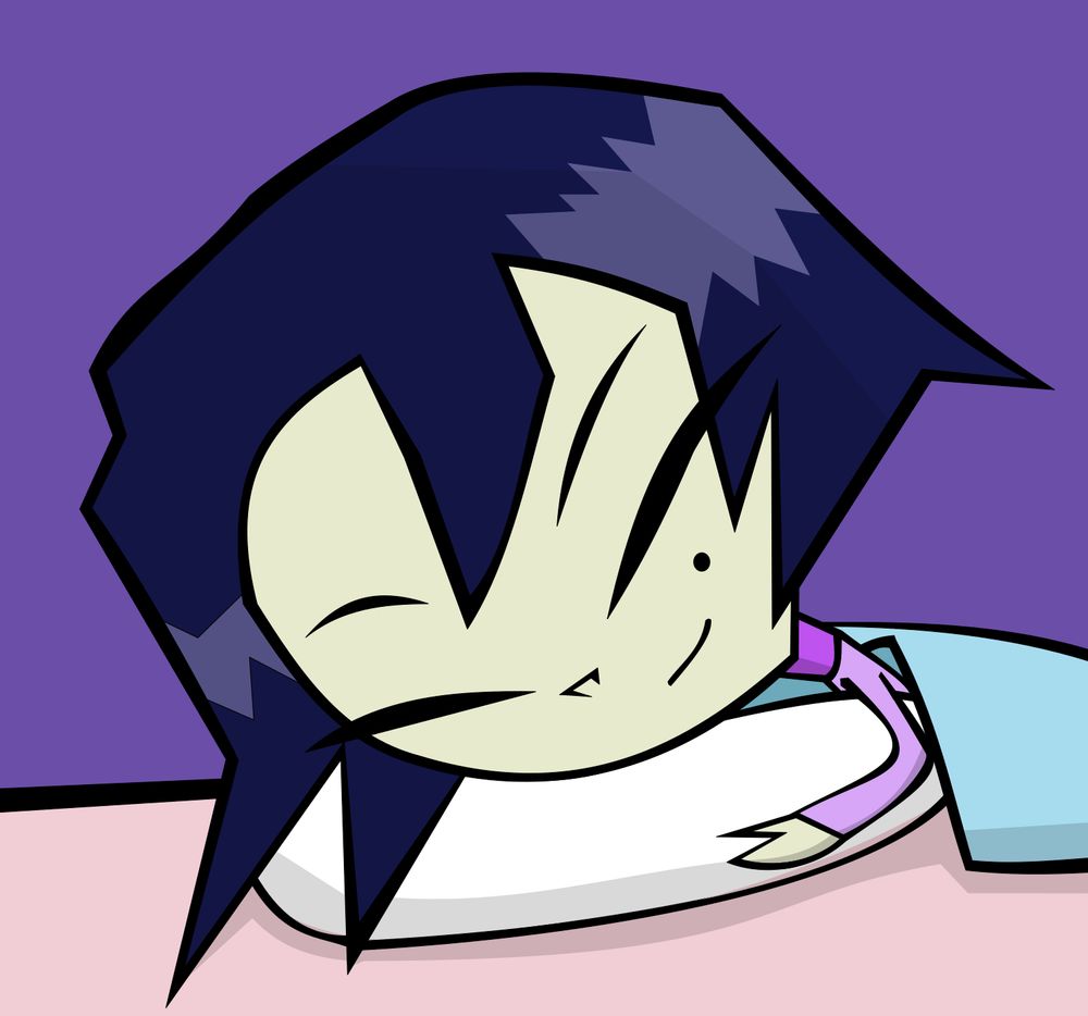 tak from invader zim sleeping