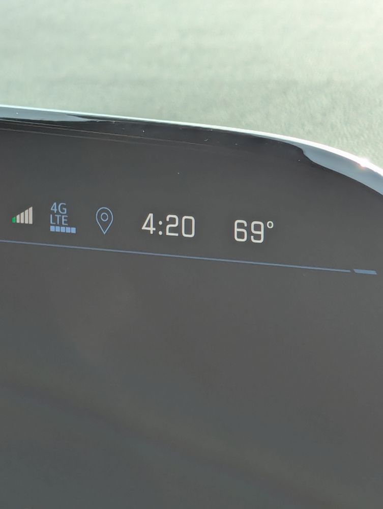 Picture of display showing the time as 4:20 and the temperature at 69 degrees 