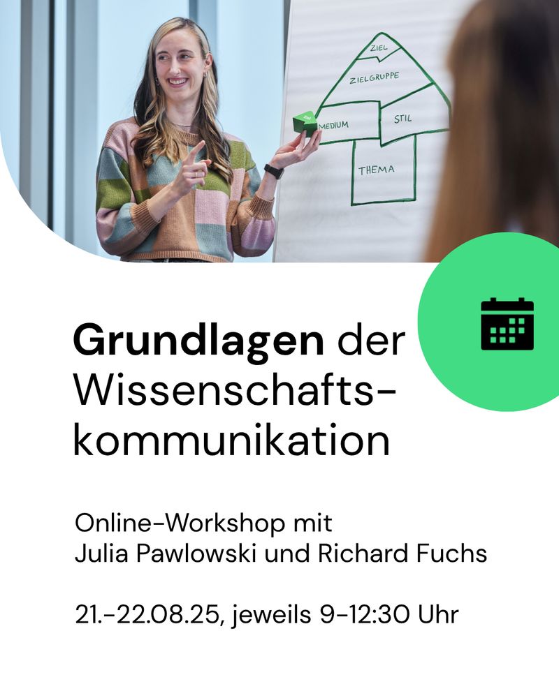 Eine Frau vor einer weißen Tafel.