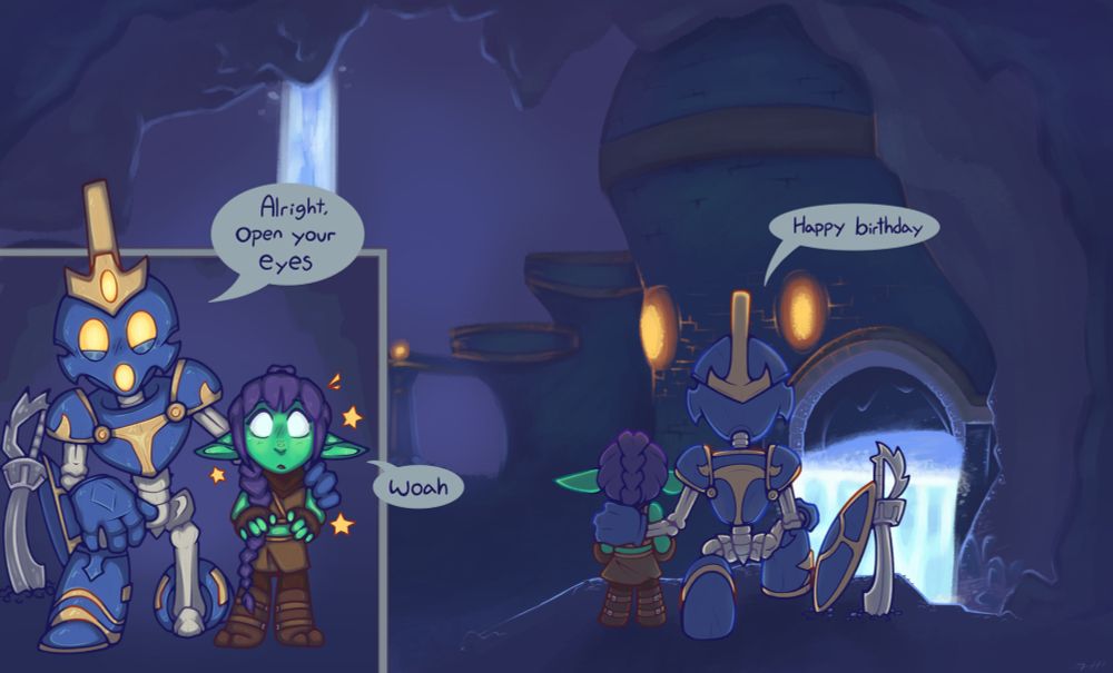 Chop chop and whisper elf from Skylanders in the lost city of arkus