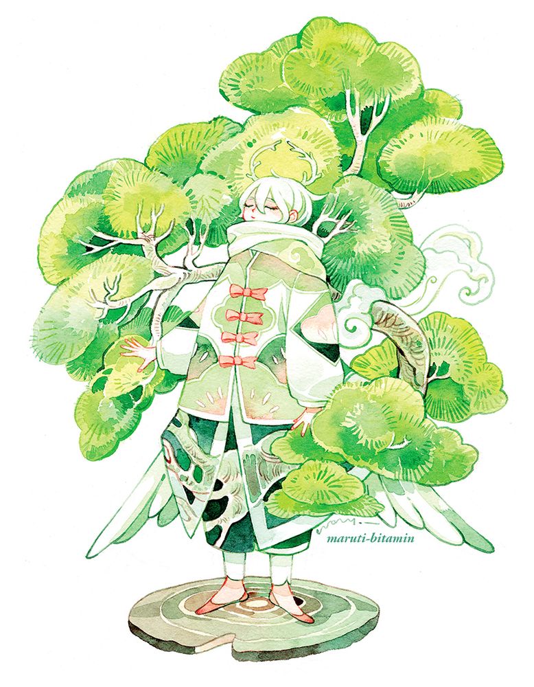 A pine spirit, sleeping among the branches. 