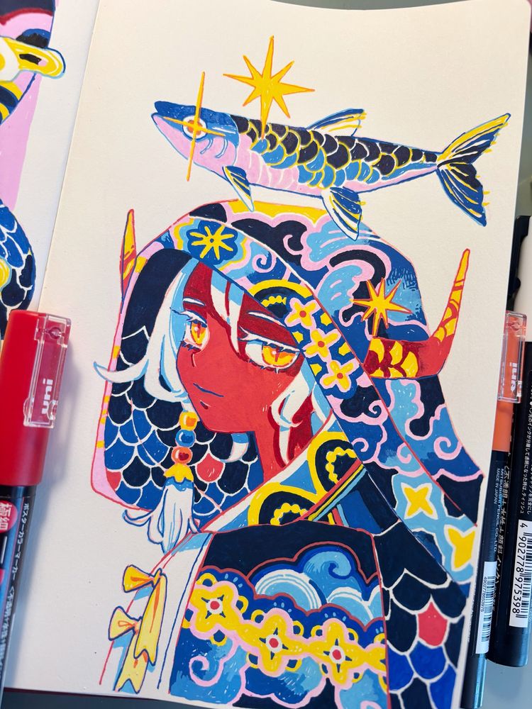 a sparkling sardine floats above a cloaked demon
it sees all, but cannot process the information
it is a sardine after all
