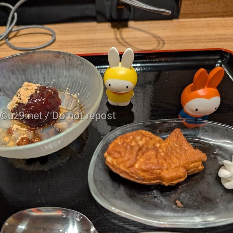 あんみつ？みつまめ？が良き。
たい焼きは、もうひと頑張りして欲しい！
