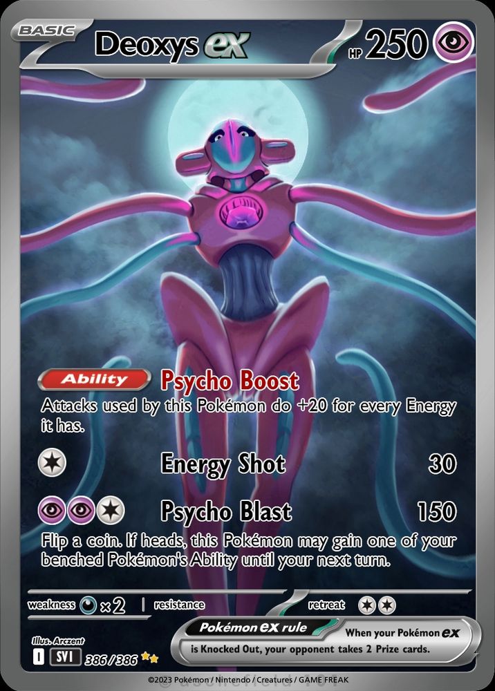Deoxys ex pokemon card (real card not fake or a custom art wink wink)