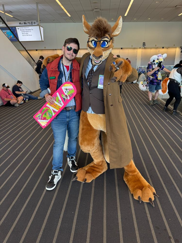 Doctor Roo crosses paths with Marty McFly! Wibbly-wobbly, timey-wimey… stuff X3



