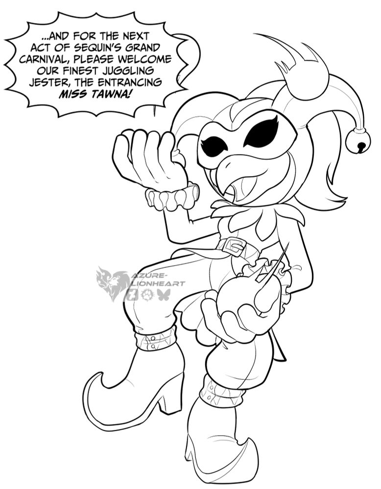 (Elzy0291) Tawna the Owl in a jester's outfit