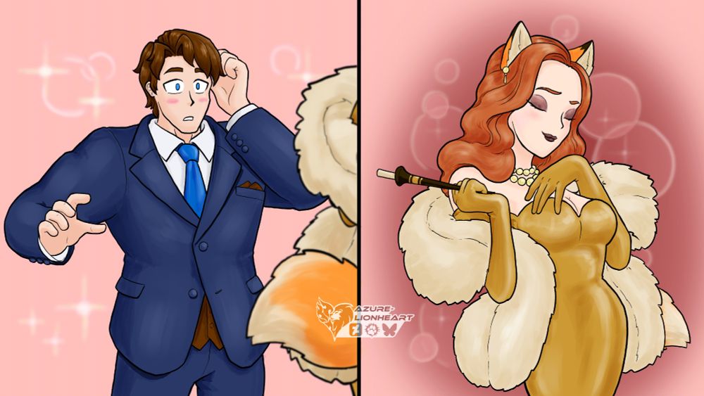 Ciel Valier (aka, french magical boy-inspired hero 'Sir Nemean') takes his vulpine girlfriend, Victoria, on a date in Nexus. When she's not busy managing the history museum, she's quite fond of dolling up for a formal occasion~