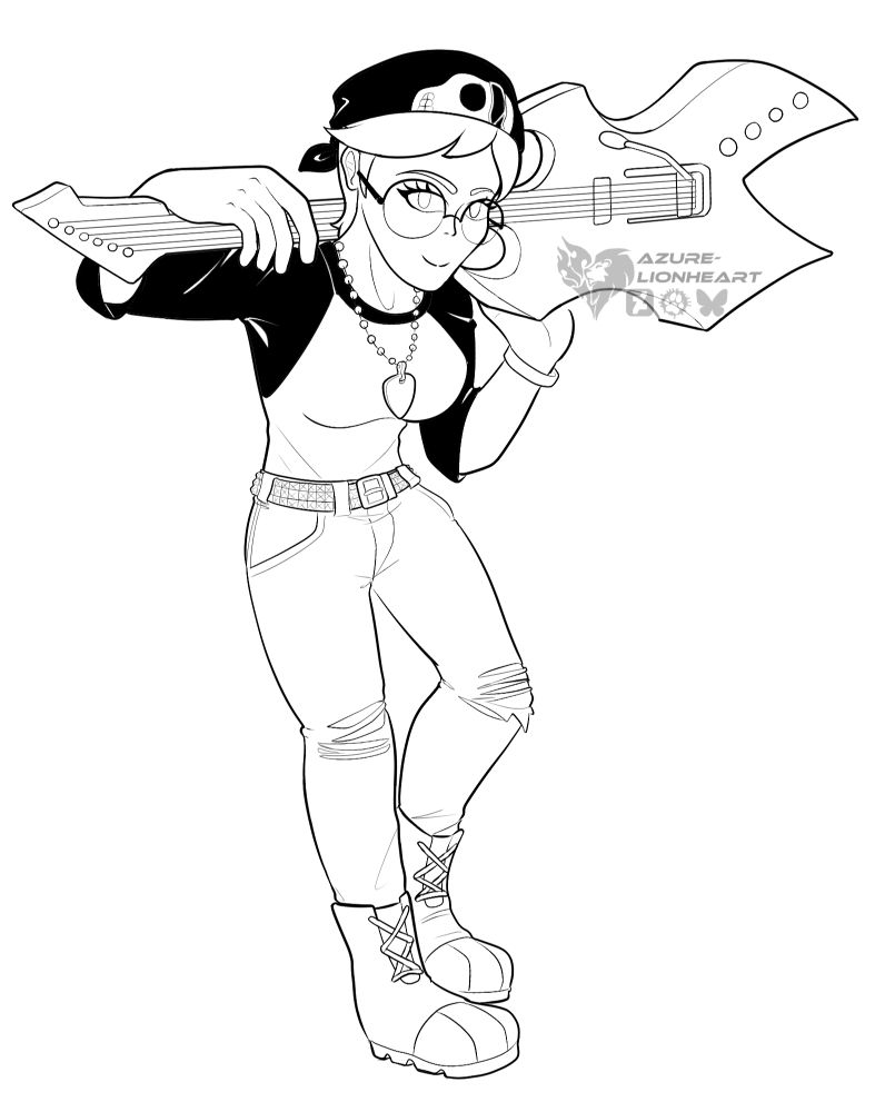 (Artisanheart) Lu in an Eddie Munson cosplay (Stranger Things)