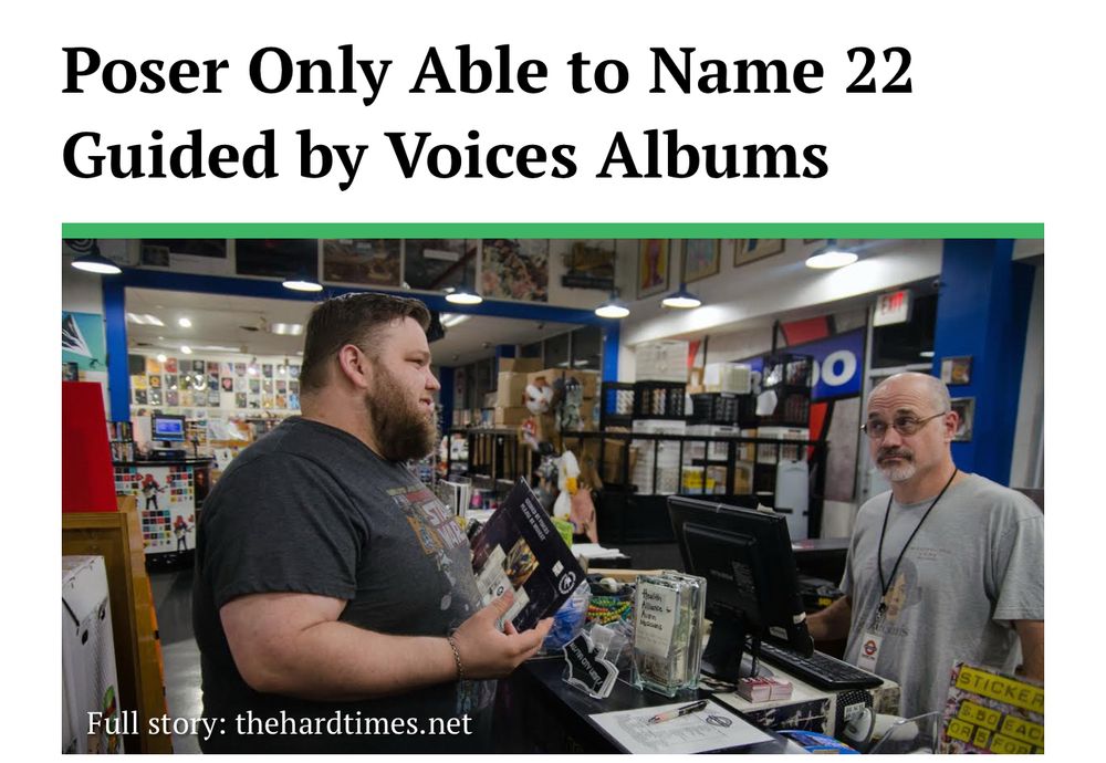 Poser Only Able to Name 22
Guided by Voices Albums