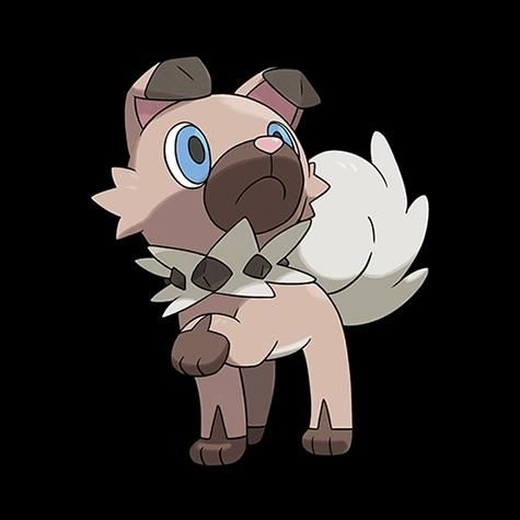 Rockruff, the rock-dog pokemon from Alola