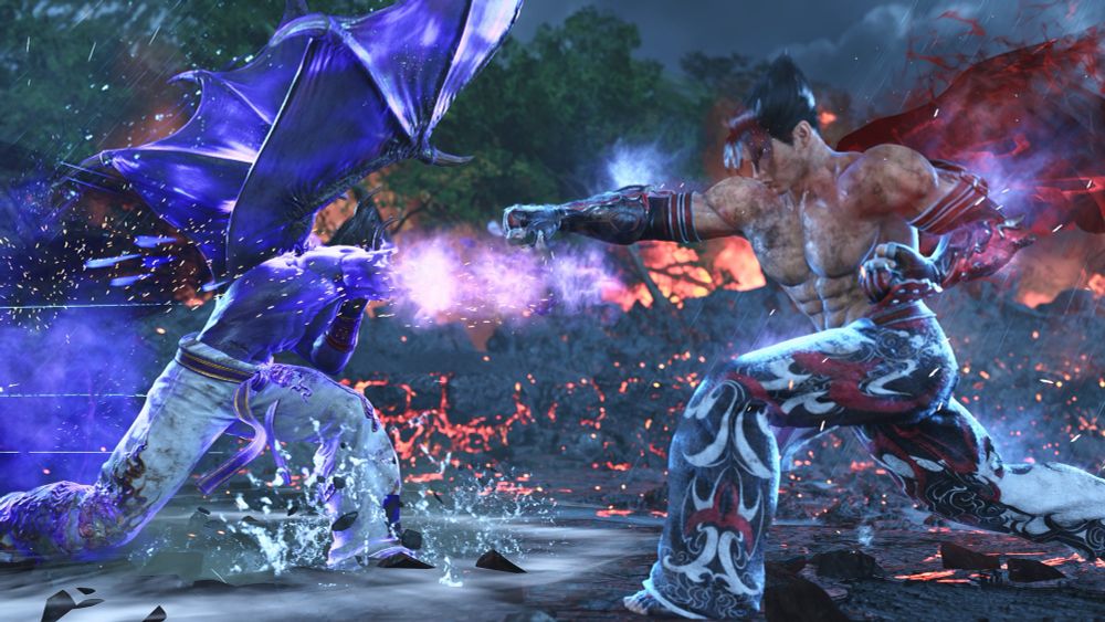 Game: Tekken 8 on PS5
Characters: Kazuya Mishima and Jin Kazama
Photo mode pic