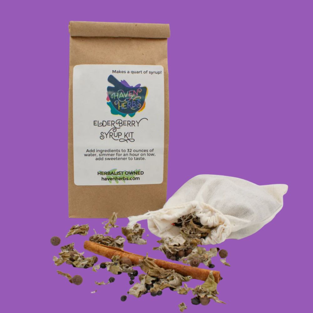 Picture of the Elderberry Syrup Kit by Haven Herbs.