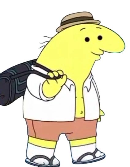 Charlie from Smiling Friends in his Brazil outfit