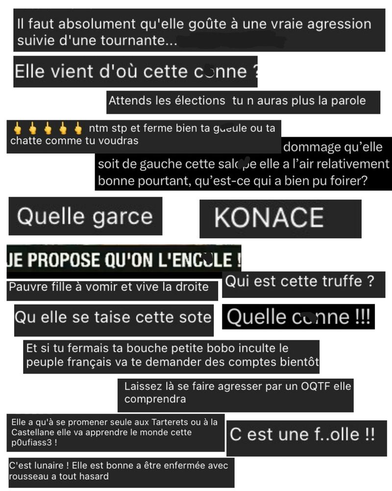 Insultes sexistes et menaces 