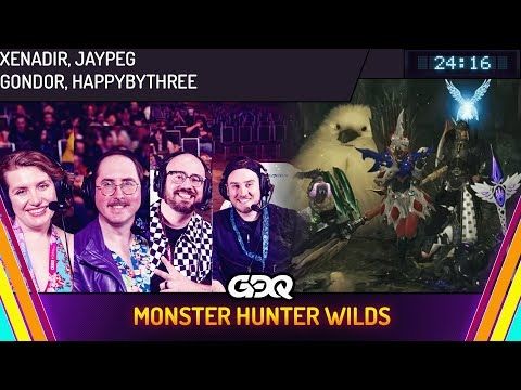 Monster Hunter Wilds by Xenadir, Jaypeg, Gondor, happybythree in 24:16- Summer Games Done Quick 2025