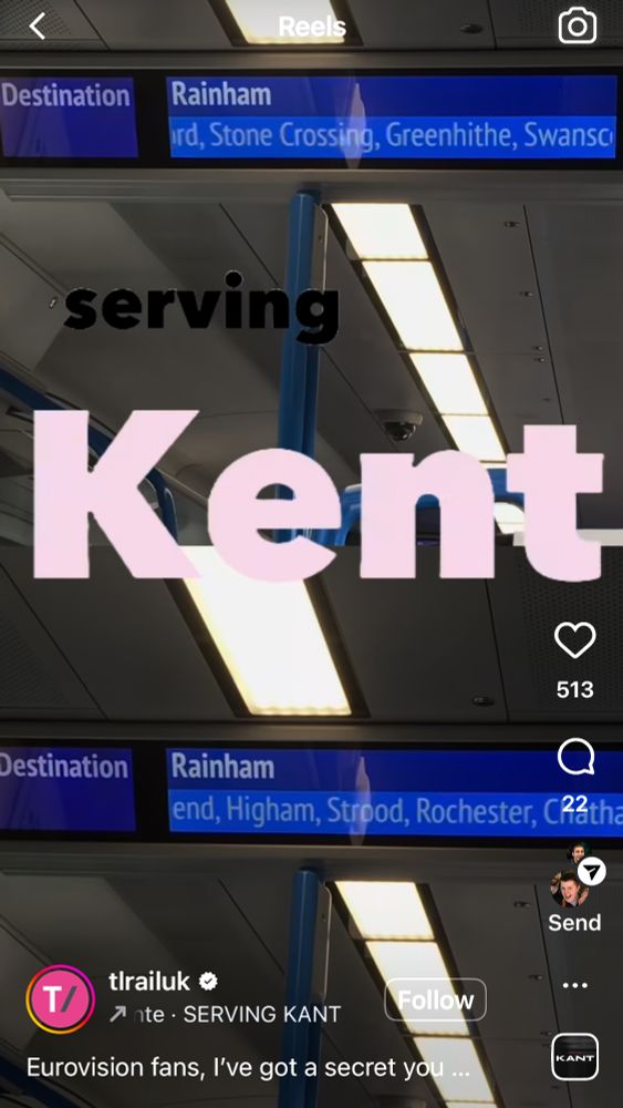 A Thameslink train with Serving Kent superimposed 
