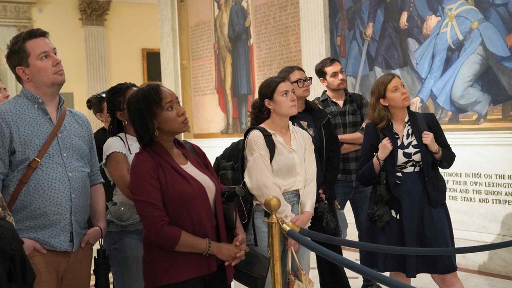 Students on a tour of the MA statehouse.