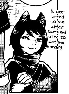 A random screencap of izutsumi from the dungeon meshi manga or anime, actual alt text coming soon hopefully