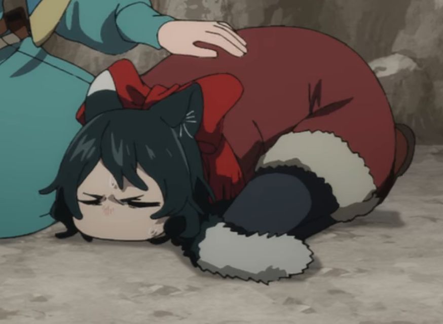 A random screencap of izutsumi from the dungeon meshi manga or anime, actual alt text coming soon hopefully