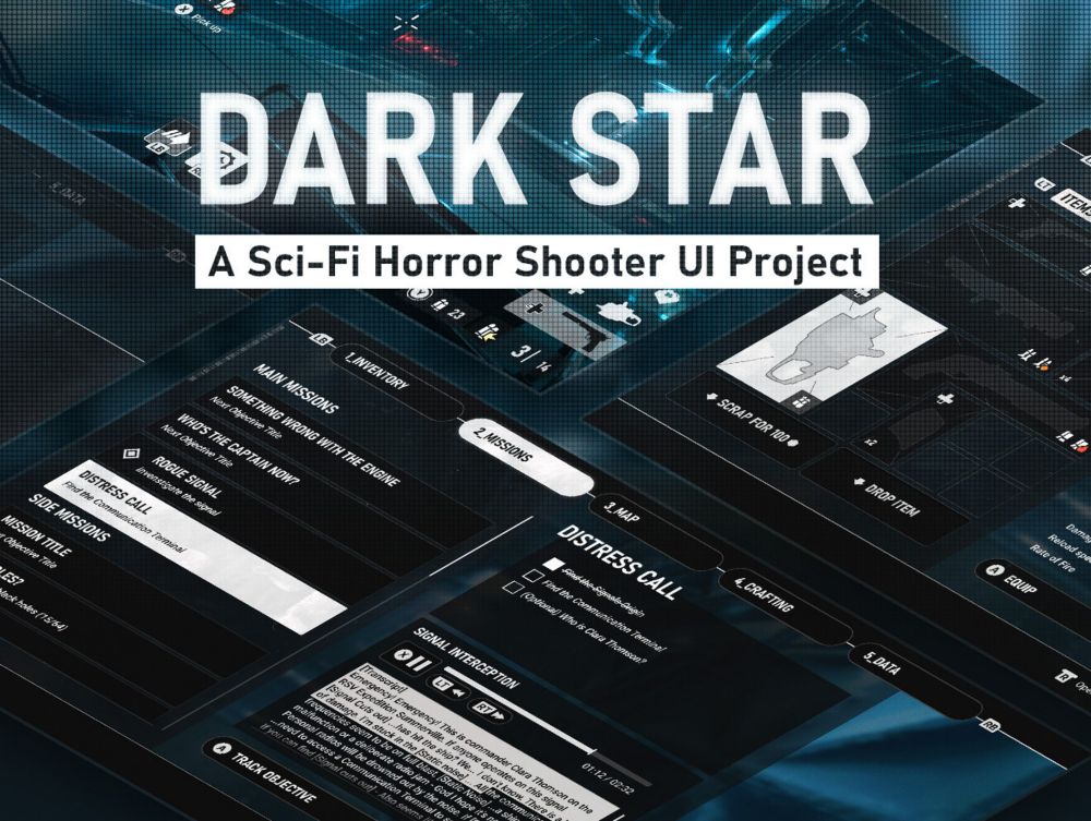 Dark Star - A Sci-Fi Horror Game UI, BiBoetzke