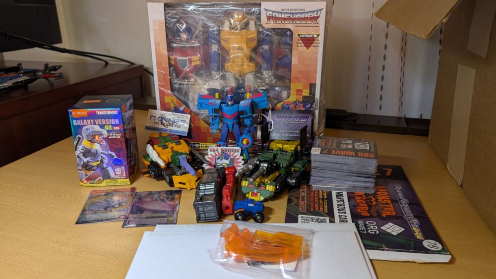 Toys and cards and stickers. 