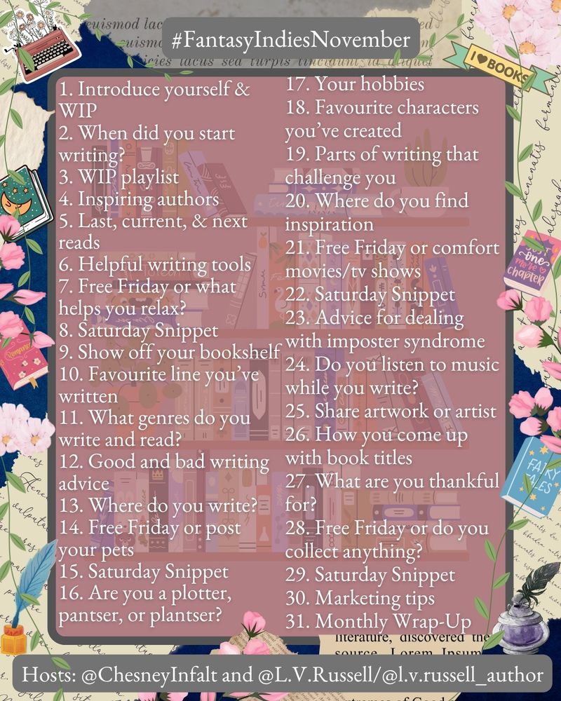 #FantasyIndiesNovember
What genre do you write in?
