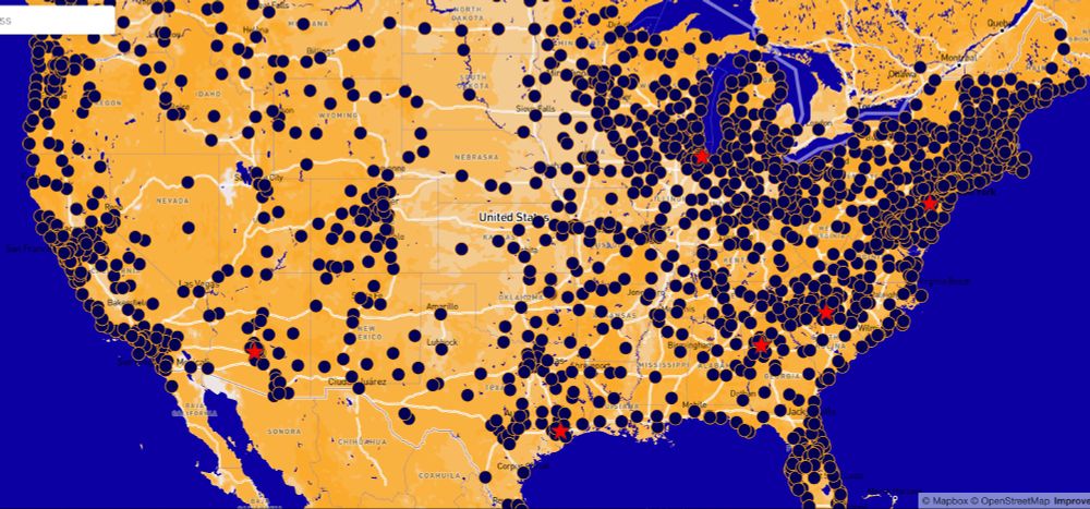 A map of peaceful protests planned across the US on Sat June 14 -- hundreds of dots across the continent.
