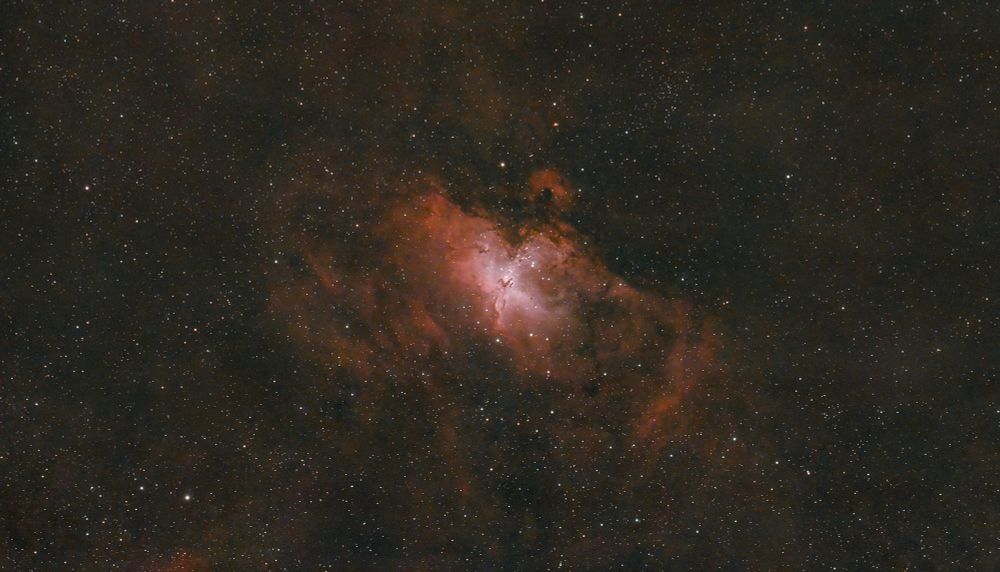 The Eagle Nebula aka M16, captured with a Dwarflab Dwarf 3 telescope.