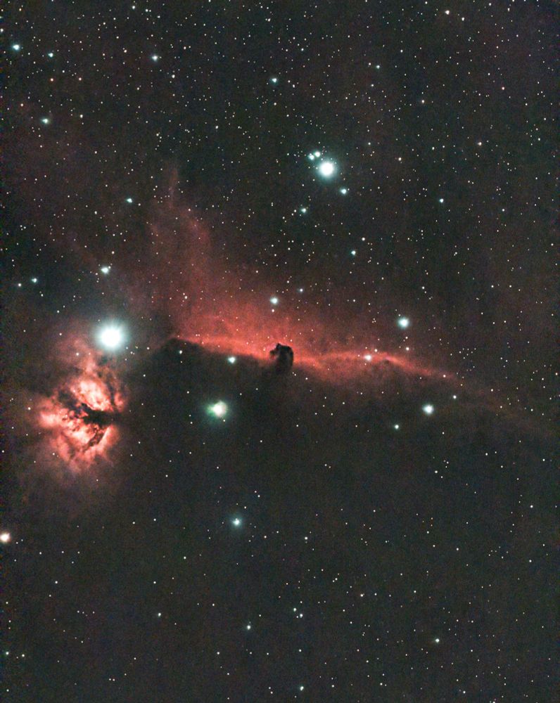 The Horsehead Nebula aka Barnard 33, taken with a Dwarflab Dwarf 3 from SW London.