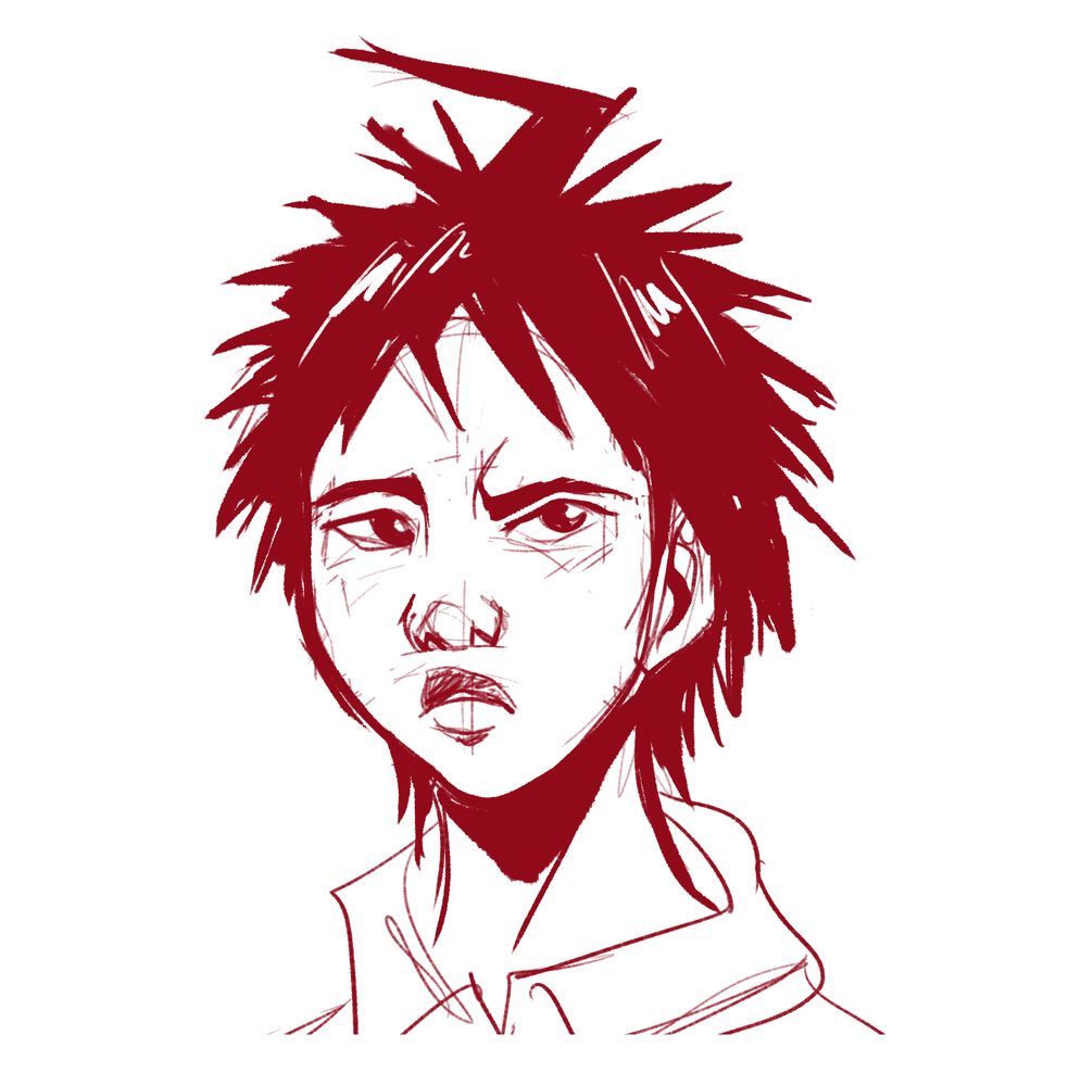realistic ish doodle of hajime hinata