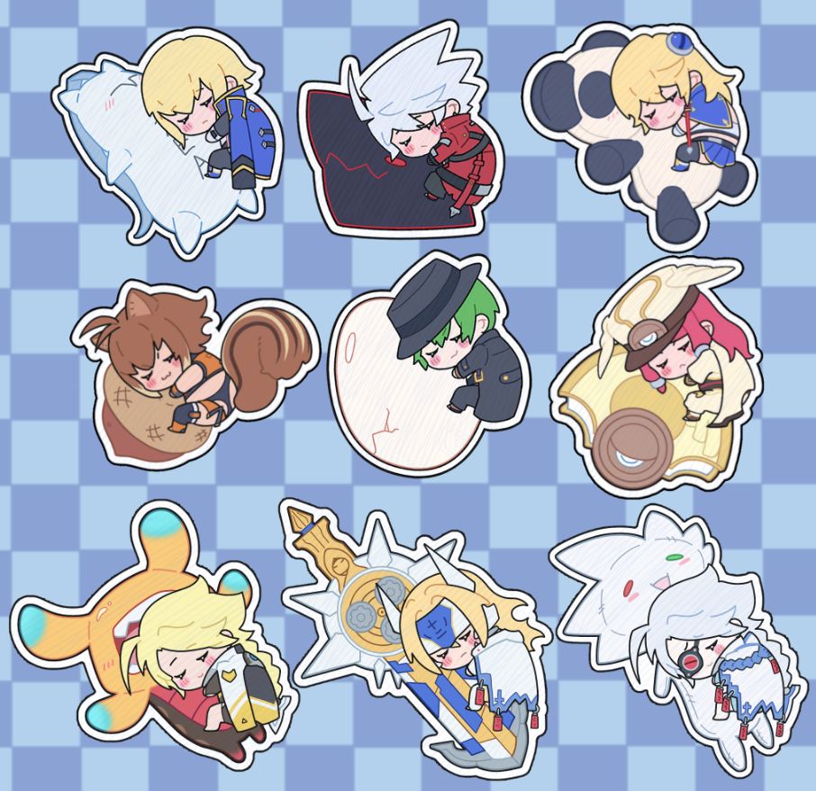 BlazBlue sticker designs, 9 total so far! Shop now has them in a bundle