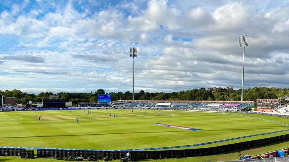 Durham Riverside Grounds, Womens ODI England vs India
Photo from Castleview lounge looking over match in progress.