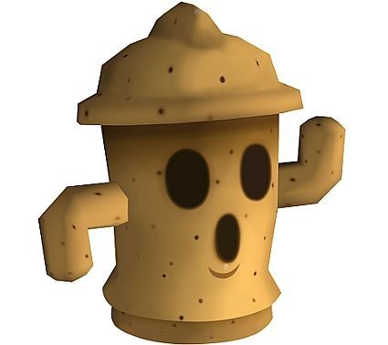 Picture of a Gyroid from Animal Crossing video game series.