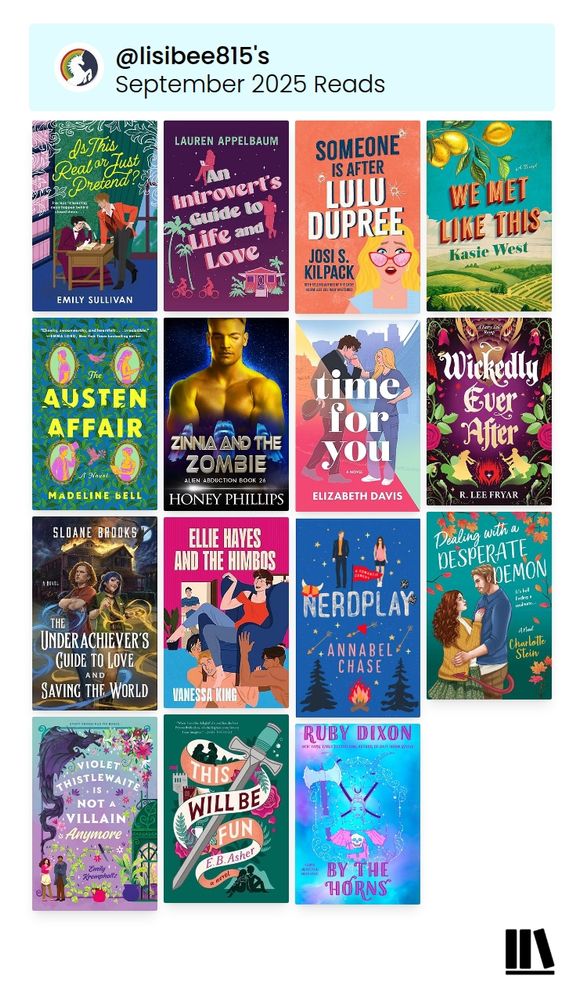 September reading wrap-up, lots of book covers represented. 