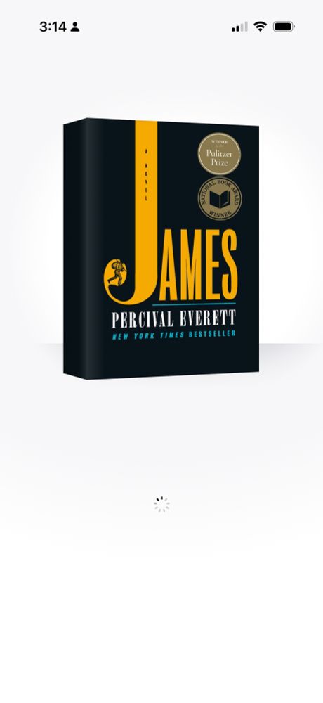 An image of the book by Percival Everett titled James. 