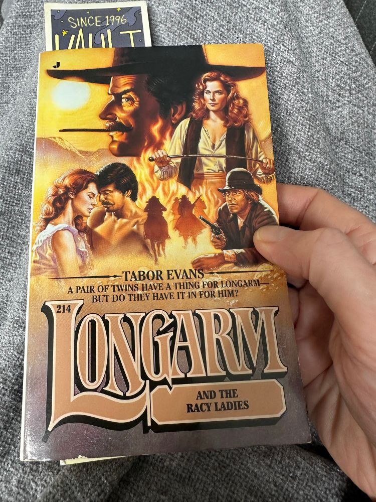 Paperback western titled Longarm and the Racy Ladies by Tabor Evans