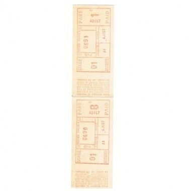 Picture of a public transportation ticket from attached website, usually for a train or bus.