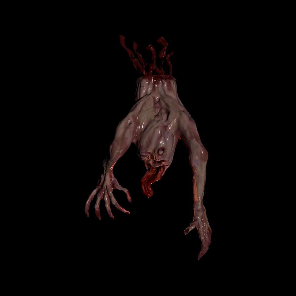 Shot showing the back off the creature 