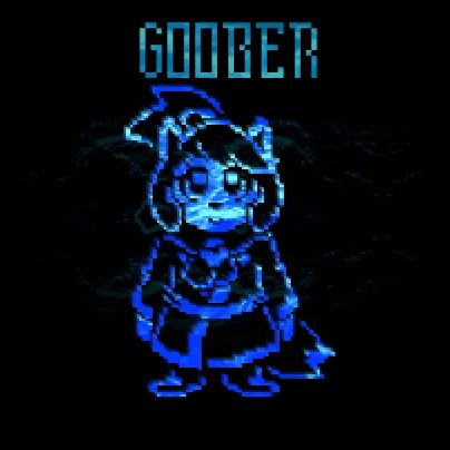 Deltarune prophecy saying "GOOBER" with a sprite of Kanako underneath.