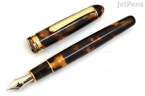 Platinum fountain pen 3776 tortoise uncapped 
