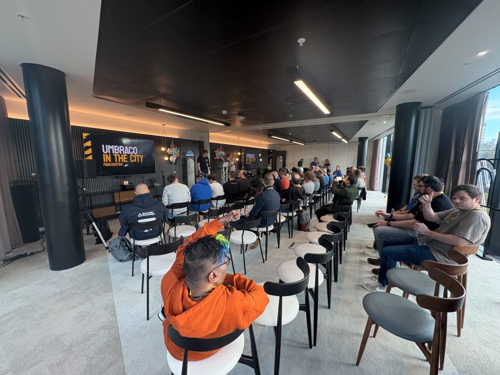 Image of a conference room for an Umbraco Meetup in Manchester