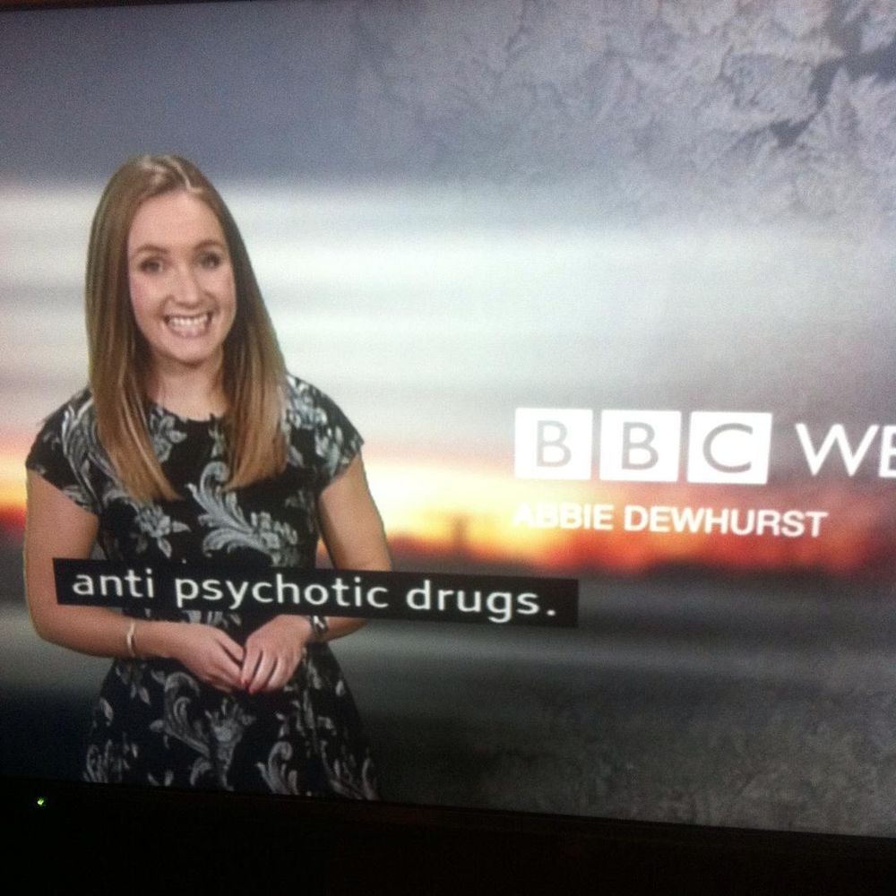 Abbie Dewhurst apparently saying "anti psychotic drugs"