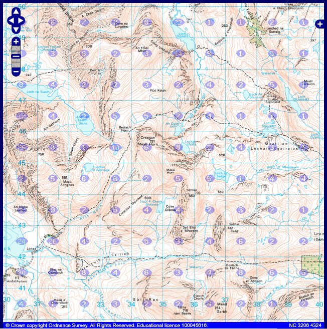 NC34 OS map, with at least one photo per 1km square. More photos always welcome